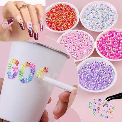 12000Pcs Resin Jelly Rhinestones Multicolor Nail Art