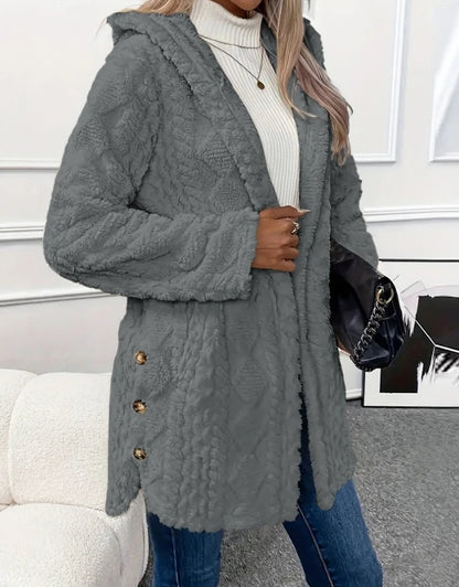 Chaqueta informal de manga larga con estampado de rombos