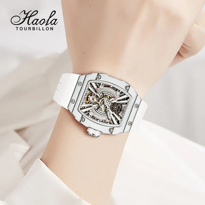 3D Skeleton mechanical Ark series luminous sport carbon fiber case Watch