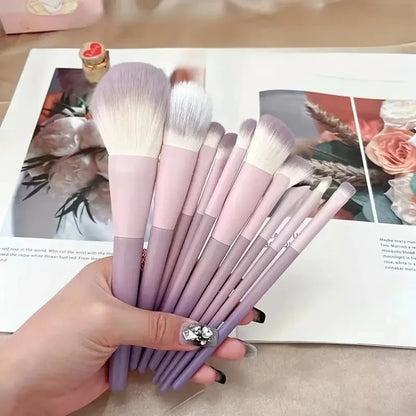 12pcs Makeup Brush Kit Soft Synthetic Hair Make Up Brushes Foundation Blush Eyeshadow Cosmetic Makeup Tools