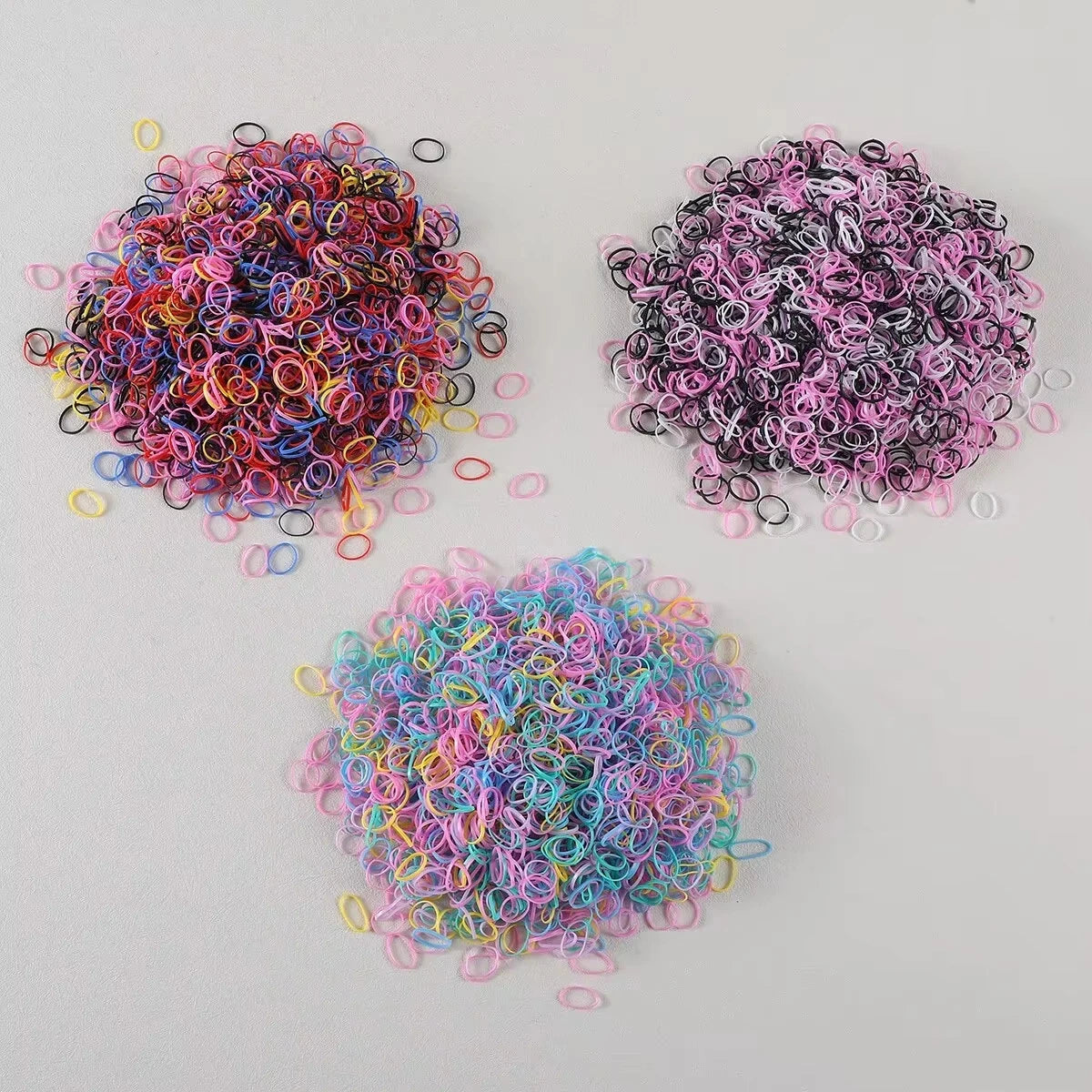 1500PCS Disposable Rubber Band Hair Ties Colorful Holder Hair Accessories