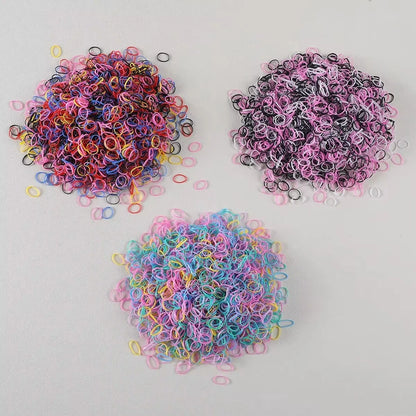 1500PCS Disposable Rubber Band Hair Ties Colorful Holder Hair Accessories