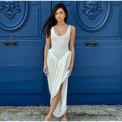 Shawl Maxi Short Sleeve Slim Fit Dress