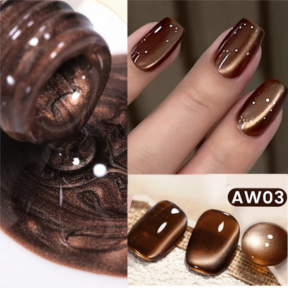 Sparkling Glass Bead Cat Magnetic Gel Nail Polish