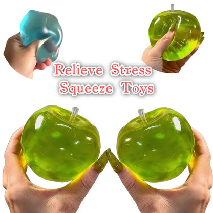 Squishy Green Apple Stress Ball Soft Fidget Sensory Toy