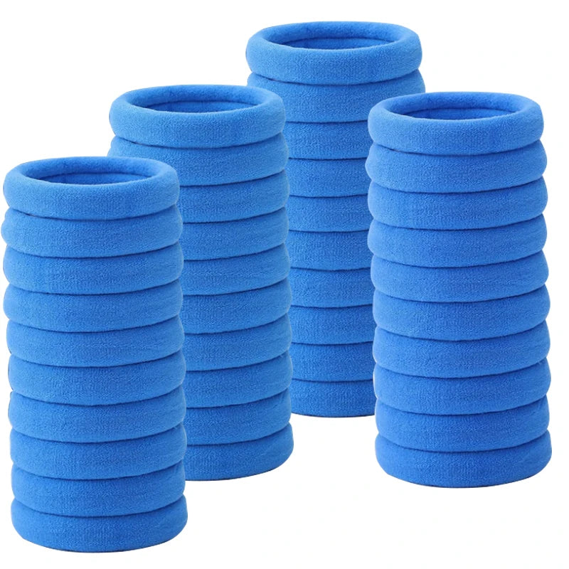 50PCS/Set Cotton Elastic Hair Ties