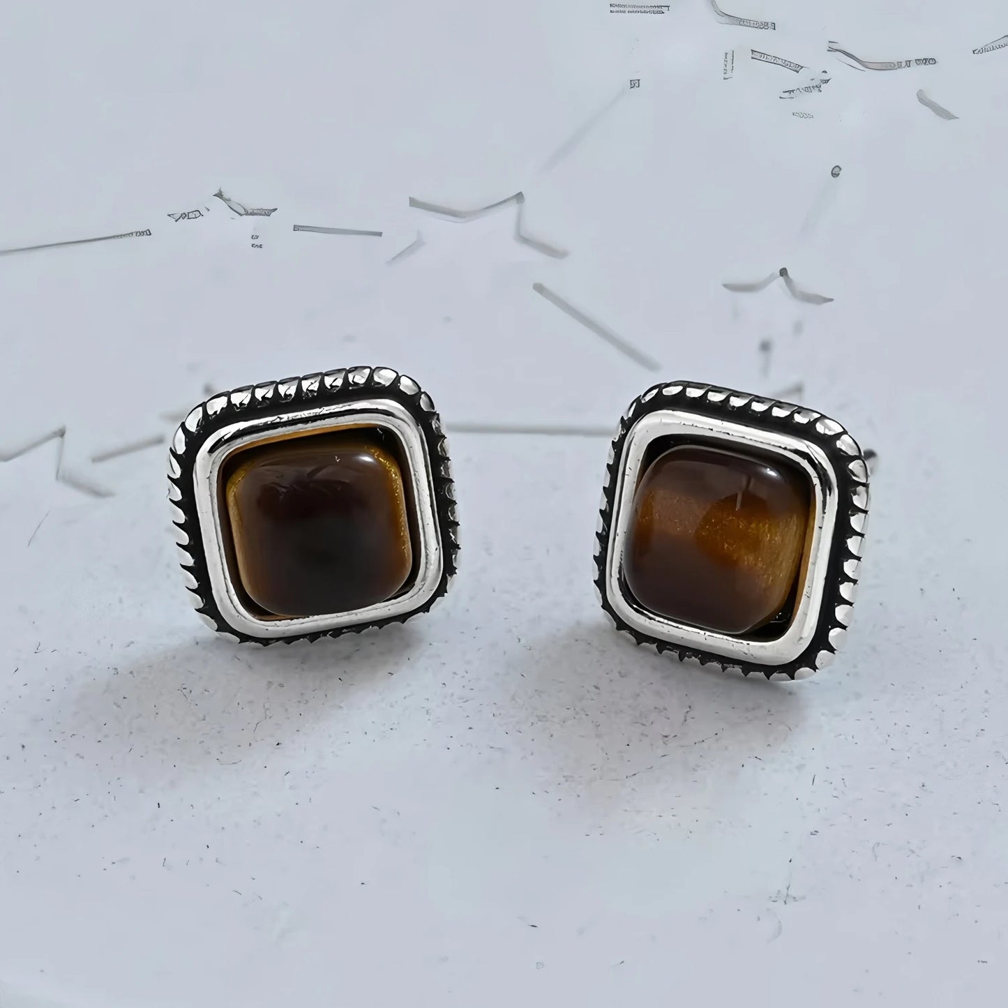 925 Sterling Silver Frosting Hoop Earrings