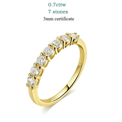 DANA 0.7CT 3mm Gemstone Moissanite Rings