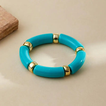 Mixed Color Bamboo Elastic Bracelets