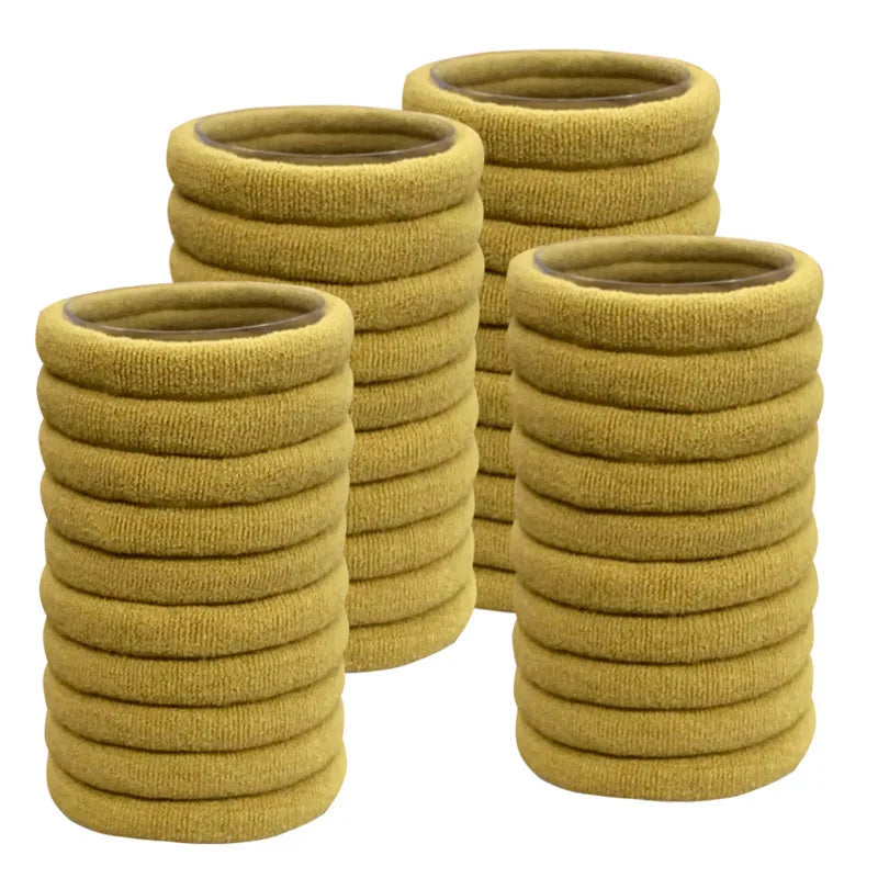 50PCS/Set Cotton Elastic Hair Ties