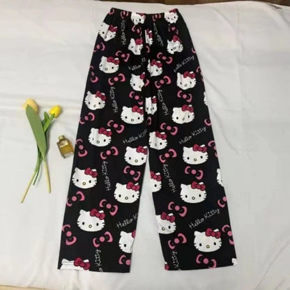 Hello Kitty thin loose casual pants cartoon Pyjamas