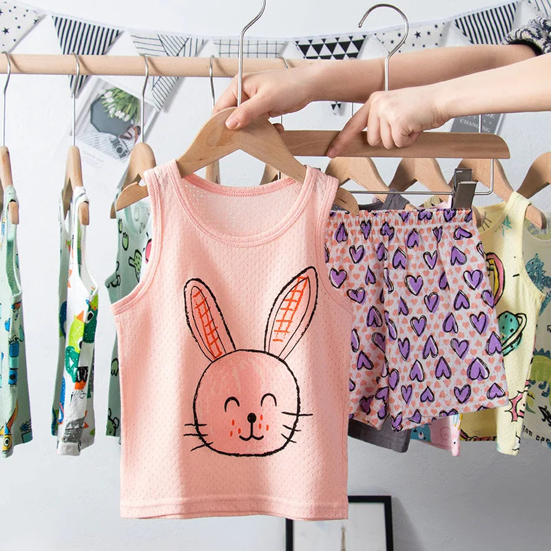 Cat Pajamas Sleeveless Sleepwear Set