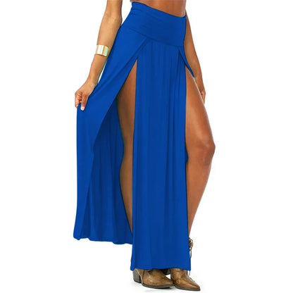 High Waisted Sexy Slits Long Maxi Skirt