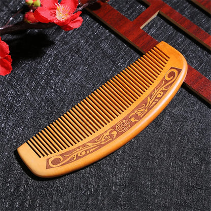 Anti Static Handmade Natural Peach Wood Hair Brush Set