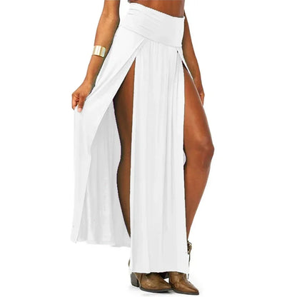 High Waisted Sexy Slits Long Maxi Skirt