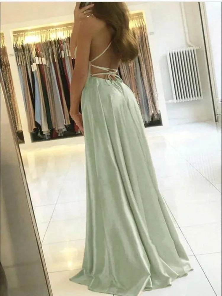Satin Beach Maxi Dress