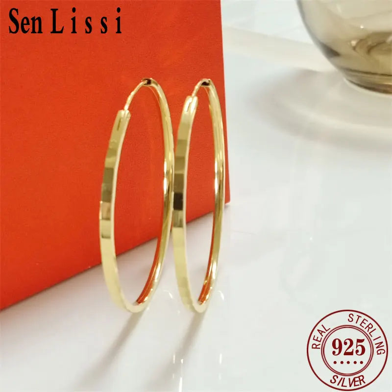 Senlissi 18K Gold Plated Hoop Earrings