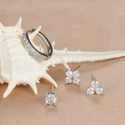 DANA 18K Gold Plated Flower Earrings Set