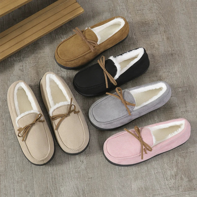 Anti-slip and Wear-resistant Closed-toe Cotton Casual Slippers