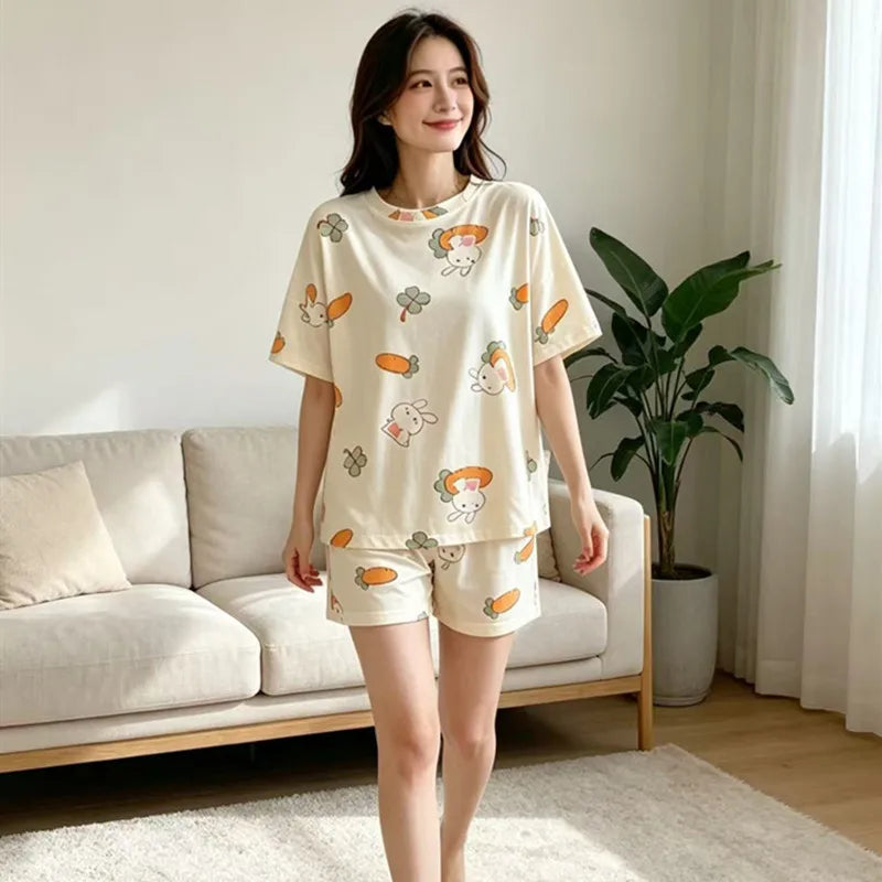 Short Summer Pajamas Sleep Lounge Pajamas Sets