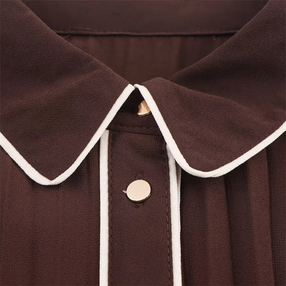 Russet Long Sleeves Maxi Dress