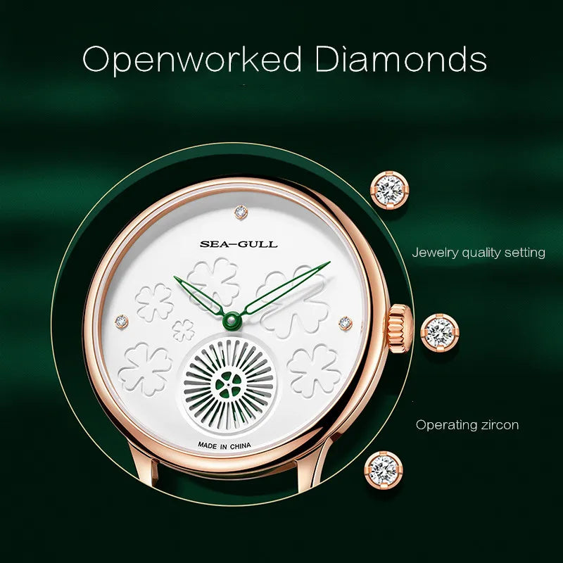 Automatic Mechanical Skeleton Diamond Luxury Lucky Watch