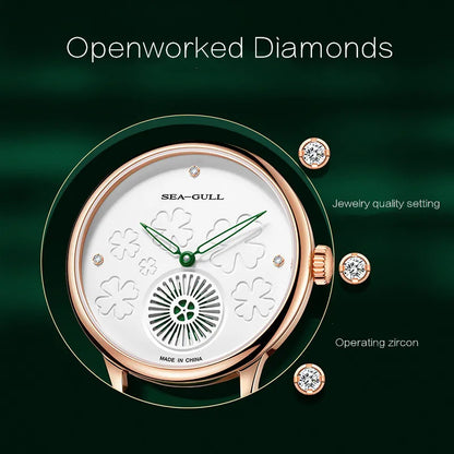 Automatic Mechanical Skeleton Diamond Luxury Lucky Watch