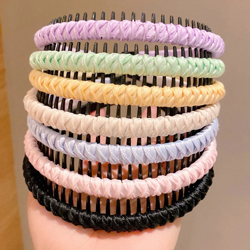 Cute Candy Colors Wrap Cloth Teeth Hairbands  Accessories