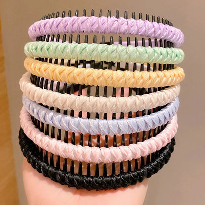 Cute Candy Colors Wrap Cloth Teeth Hairbands  Accessories