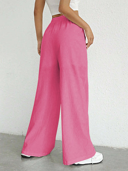 Drawstring Wide Leg Pants