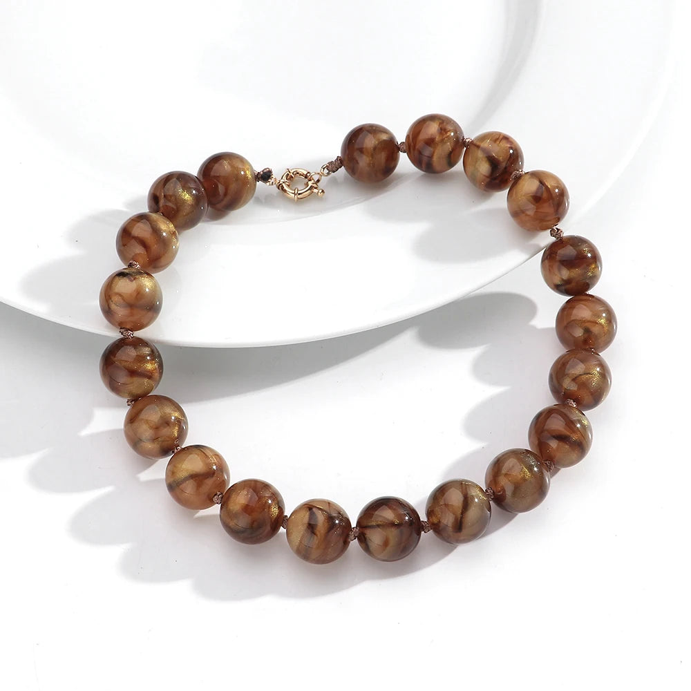 Bohemian Style Handmade Beaded Necklace Jewelry