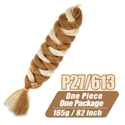 82 Inch Long Jumbo Braiding Hair Synthetic Braids Crochet Hair Extensions 165g