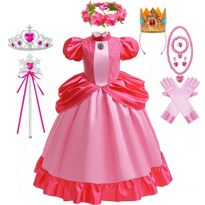 Peach Princess Daisy Cosplay Costume Rosalina Dress