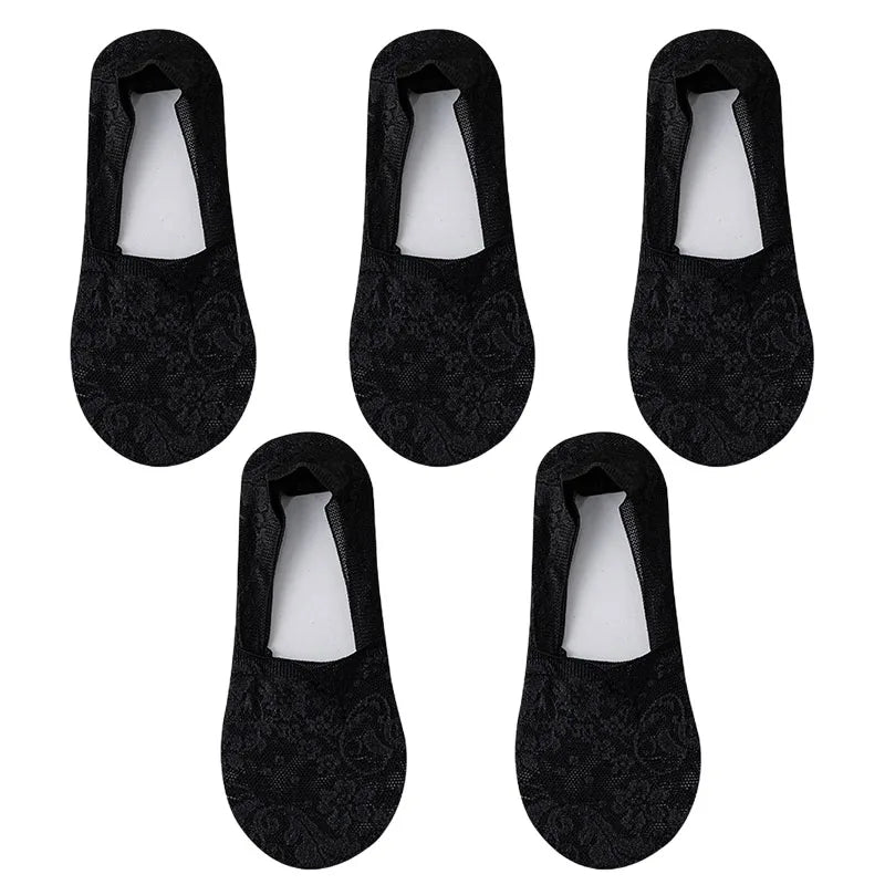 5Pair Thin Breathable Transparent Socks