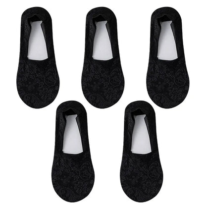 5Pair Thin Breathable Transparent Socks