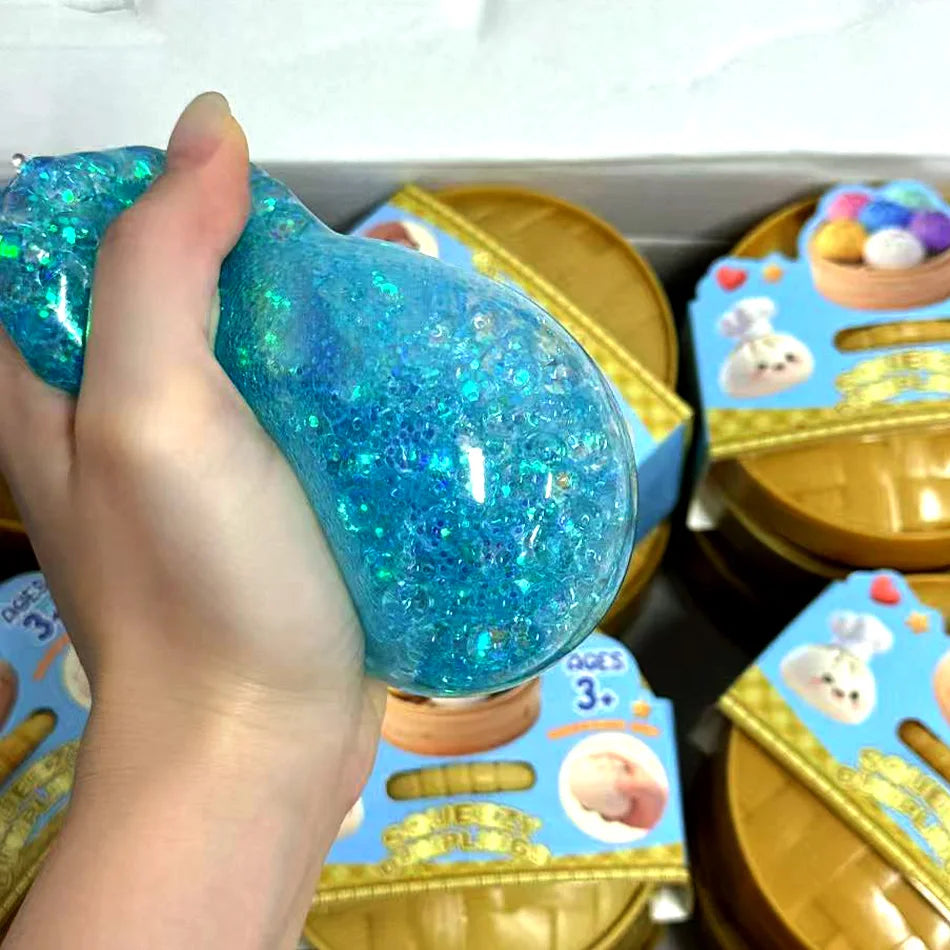 1-12pcs Glitter Dumpling Glitter Dumpling Squishy Squeeze Toy