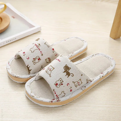 Four Season Linen Home Slippers