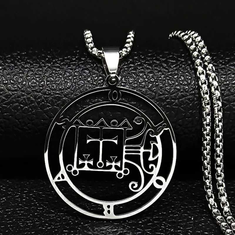 Sigeal Sigil De Lucifer Stainless Steel Satan Necklace