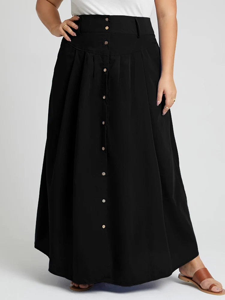 Cargo Elegant High Waist Saias Skirt