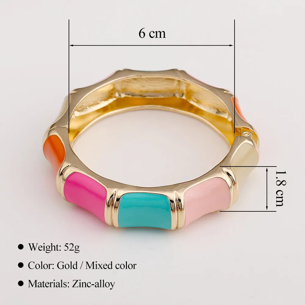 Hip Hop Drip Oil Cuff Geometric Bracelet