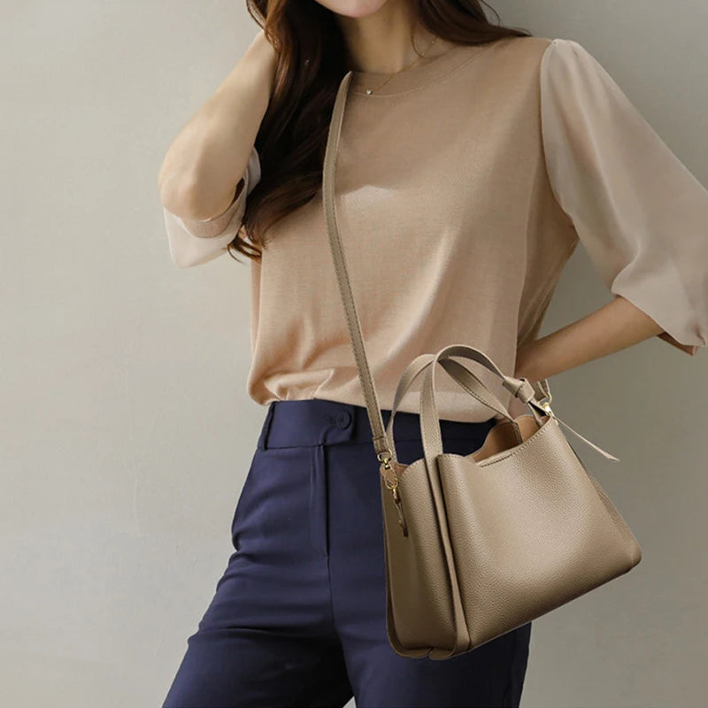 Retro Texture Large Capacity Shoulder Bag