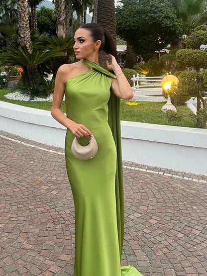 Off Shoulder Sleeveless Backless Slim Maxi Dresses