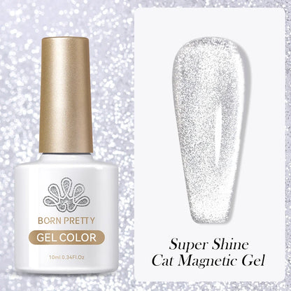Sparkling Glass Bead Cat Magnetic Gel Nail Polish