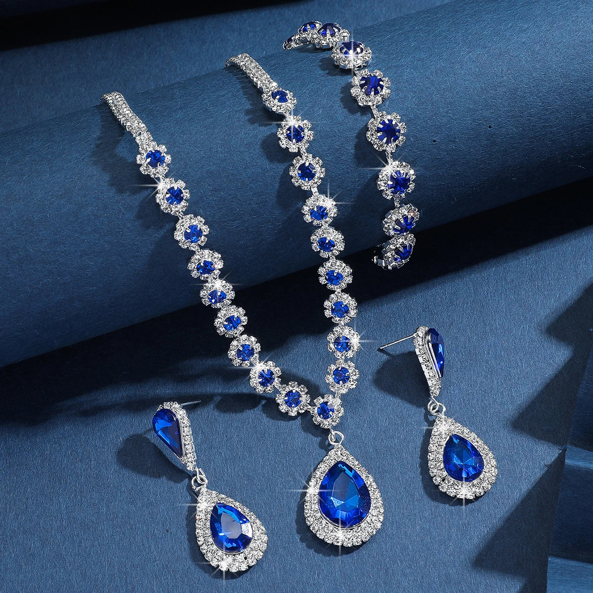 Waterdrop Flower Necklace Jewelry Set
