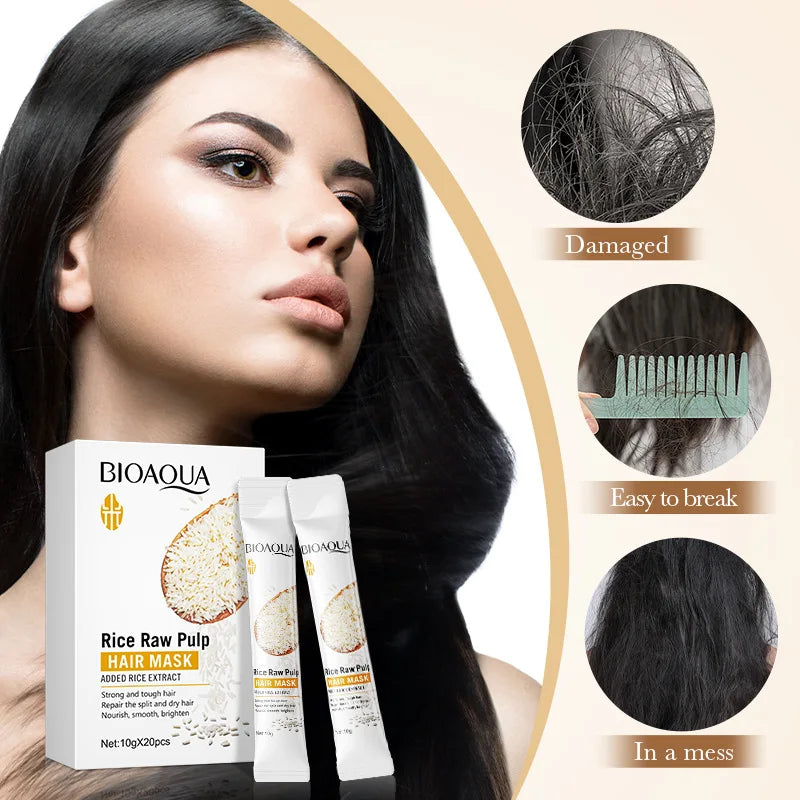 Rice Milk Hair Mask Soft Smooth Hair Care