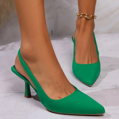 High Heels Closed Toe Single Sandals