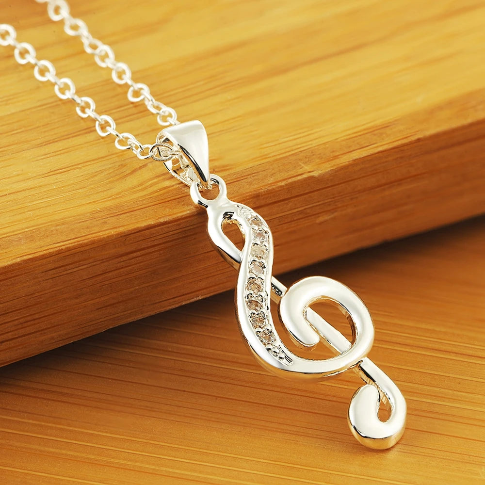 925 sterling Silver crystal Elegant Necklace
