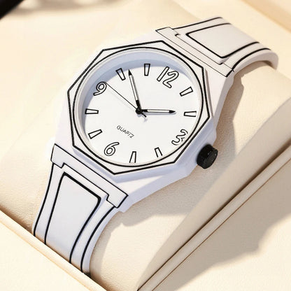 Quartz Soft Silicone Waterproof Comic-book Style Wristwatch