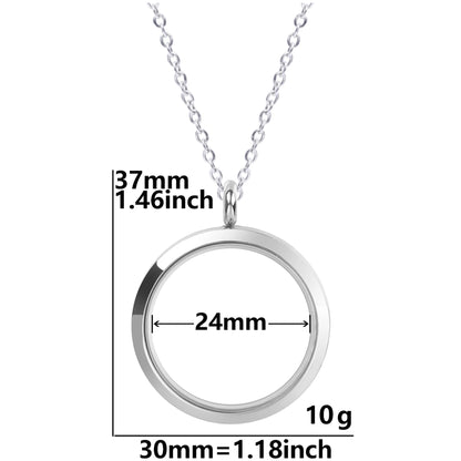 Twist Locket Pendant Photo Floating Charm Necklace