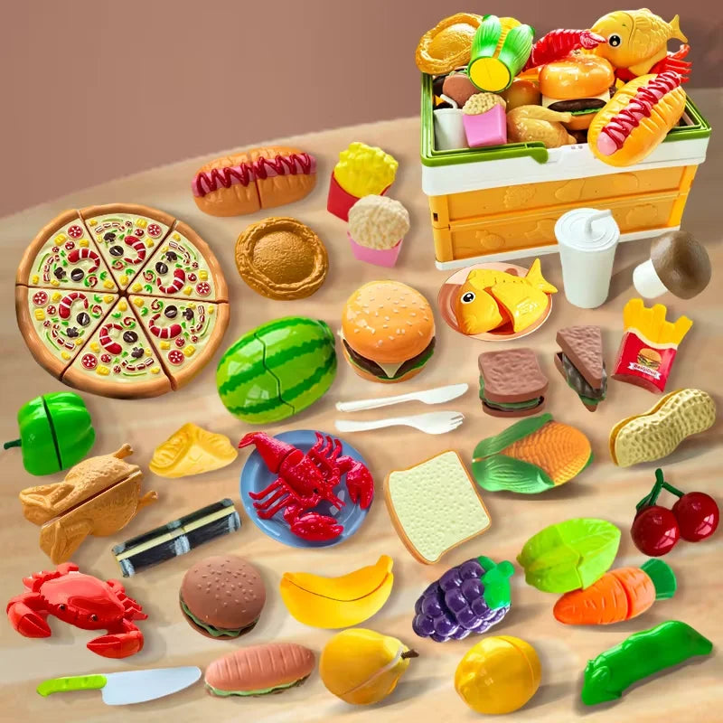 Simulated Kitchen Cutting Cookware Simulated Fruits Cutting Toys Set